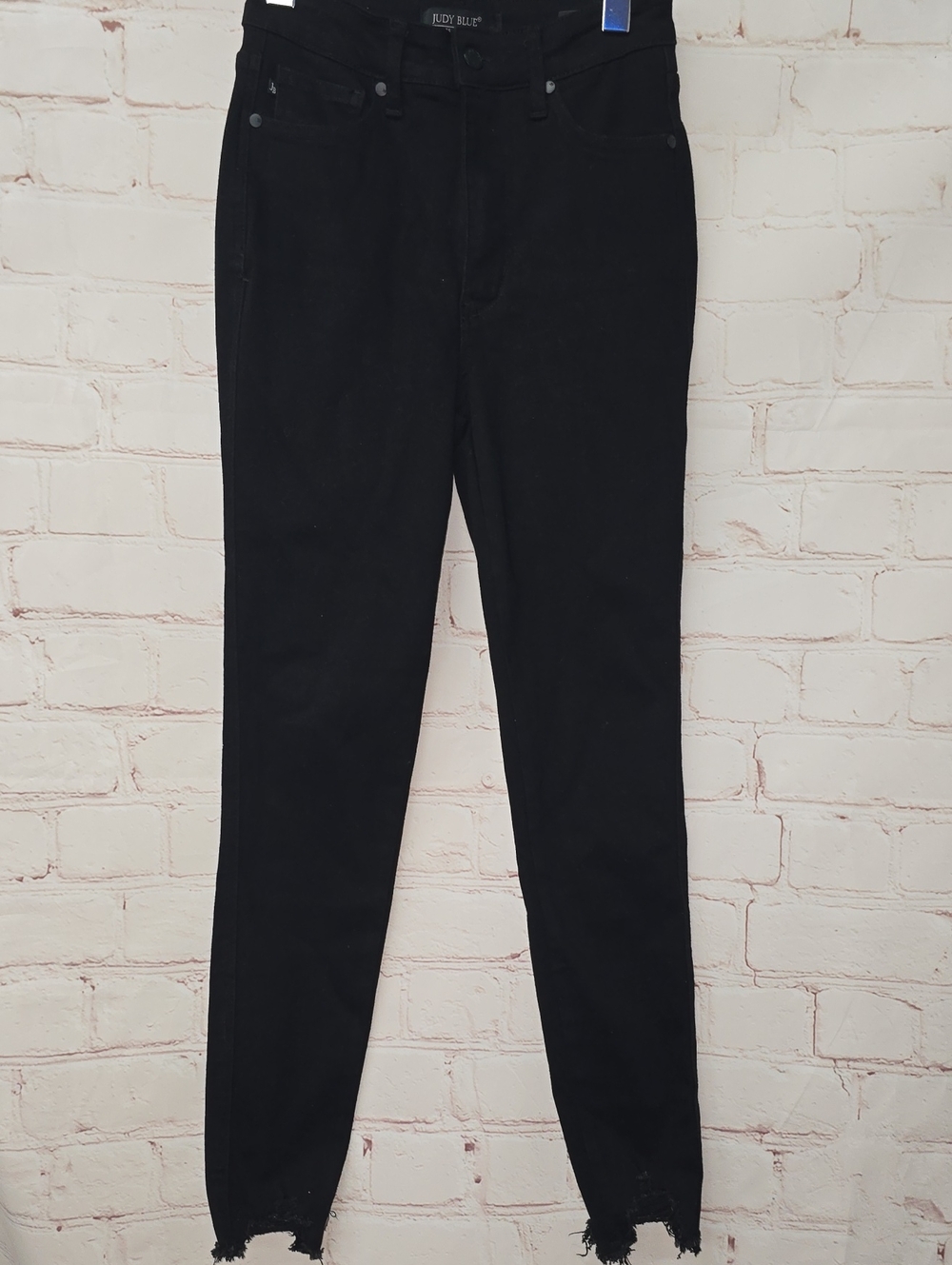 Judy Blue Black Skinny Jeans Unhem Womens Size 25